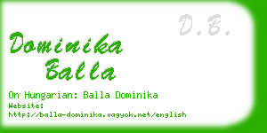 dominika balla business card
